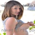 Naked girls pooping